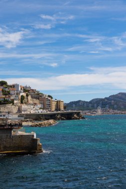 View of the Corniche Kennedy and the Marseilleveyre massif