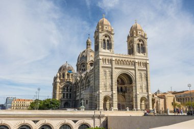 View on the Cathedral La Major of Marseille, on the Esplanade Jean-Paul II