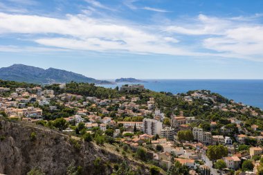 View on the Roucas-Blanc district of Marseille and the sea