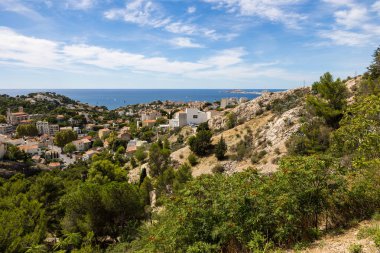View on the Roucas-Blanc district of Marseille and the sea
