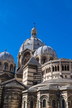 View on the domes of the Cathedral La Major of Marseille from the back