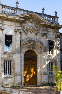 Facade of the italian style theater of the Old Comedy of Avignon