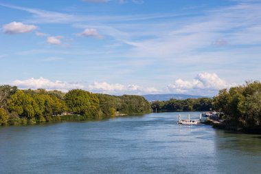 View of the Rhone River from the Pont Saint-Benezet in Avignon