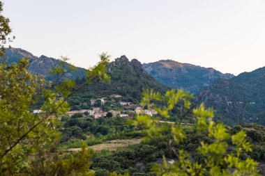 Sunrise view of the mountains around Olargues in the Haut-Languedoc Regional Nature Park