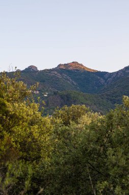 Sunrise view of the mountains around Olargues in the Haut-Languedoc Regional Nature Park