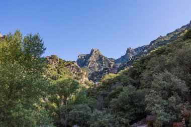Landscape at the entrance of the Gorges de l'Heric in the Natural Park of Haut-Languedoc