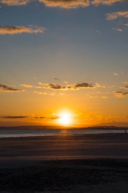 Sunset on Couchant beach, in La Grande-Motte