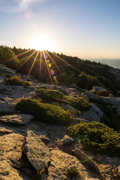 Sonnenaufgang Mit Blick Auf Den Hrault Und Den Naturpark Haut — Stockfoto