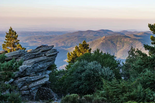 Sunrise View Hrault Haut Languedoc Natural Park Orb Valley Summit — Stock Photo, Image