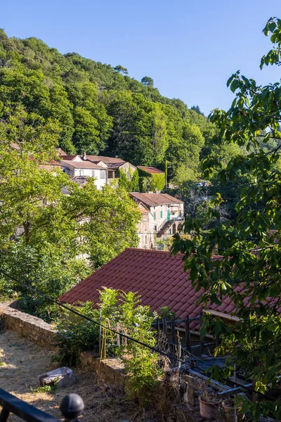 stock image Houses in the village of Combes in the Haut-Languedoc Regional Natural Park