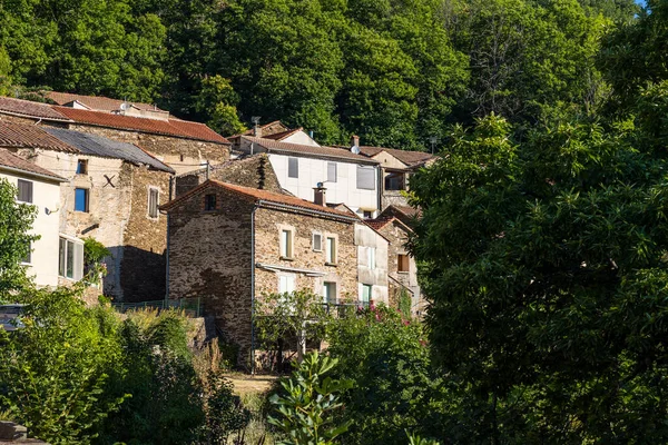 Casas Pueblo Combes Parque Natural Regional Haut Languedoc —  Fotos de Stock