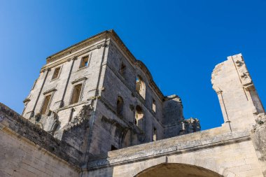18. yüzyılda klasik tarzda inşa edilen Montmajour Manastırı 'nın kalıntıları.