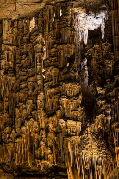 stock image Limestone geological formations inside the Demoiselles cave