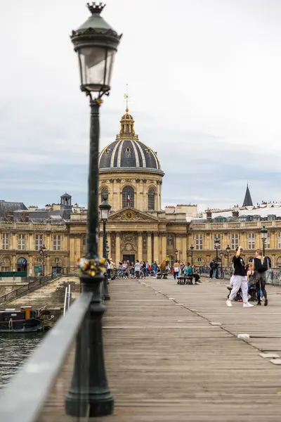 stock image French Academy at the end of the Pont des Arts in Paris