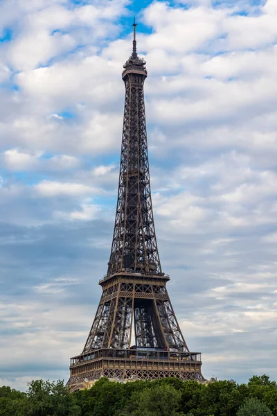 Torre Eiffel Desde Puente Bir Hakeim — Foto de Stock