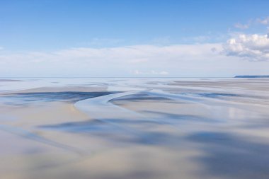 Mont Saint-Michel Körfezi sular çekildiğinde