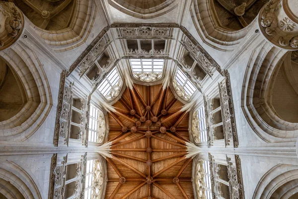 Dřevěné Klenby Kostela Nejsvětější Trojice Falaise — Stock fotografie