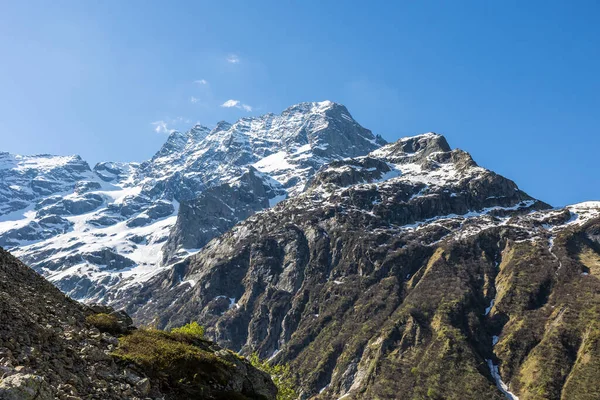 stock image Sirac summit on the hiking trail leading to the Vallonpierre lake