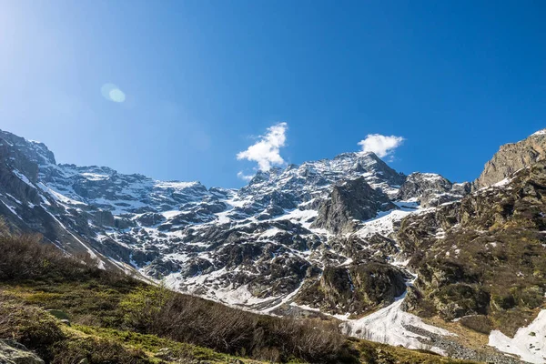 stock image Sirac summit on the hiking trail leading to the Vallonpierre lake