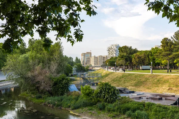 stock image Preparations for FISE 2022 on the banks of the Lez River in Montpellier