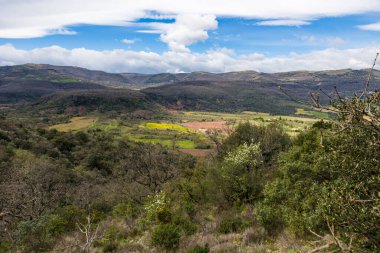 Cayroux Platosu 'ndan Lodeve yakınlarındaki dağlık kitlelerin manzarası