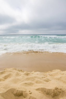 Biscarrosse 'un engebeli deniz manzarası