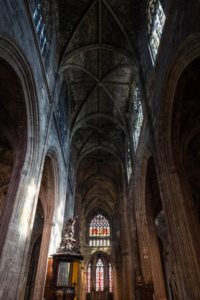 Vista Interna Della Basilica Saint Michel Bordeaux — Foto Stock