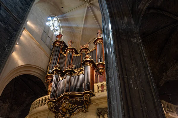 ボルドーのサン ミシェル大聖堂のインテリアビュー — ストック写真