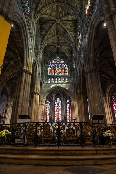 Pohled Interiéru Baziliky Saint Michel Bordeaux — Stock fotografie