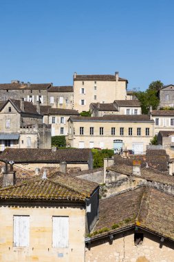 Saint-Emilion şehrinin manzarası