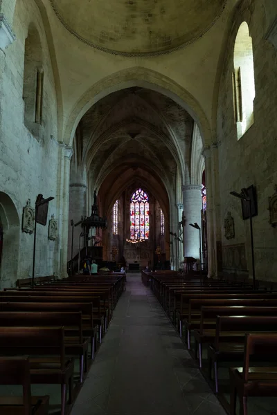 stock image Interior view of the Collegiate Church of Saint-Emilion