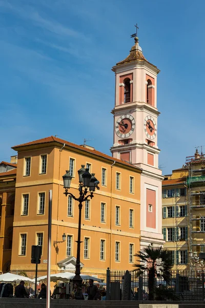 ニースのパレ ジャスティスの時計塔 — ストック写真