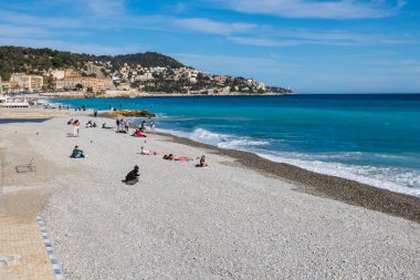 Deniz cephesi Jardin Albert 1 'den Nice' deki Mont Boron 'a