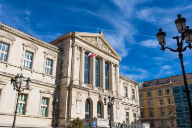 Palais de Justice in Nice 'in Neo-klasik cephesi