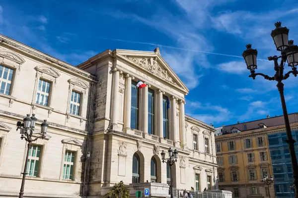 Neo Classical Facade Palais Justice Nice — Stock Photo, Image
