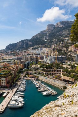 Monako Prensinin Sarayı 'ndan Fontvieille Bölgesi Panoraması