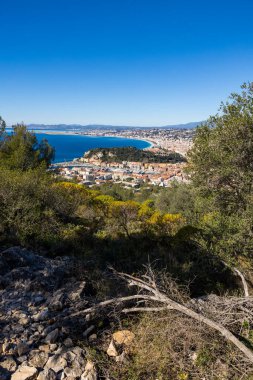 Mont Boron 'dan Nice' deki Baie des Anges Panoraması