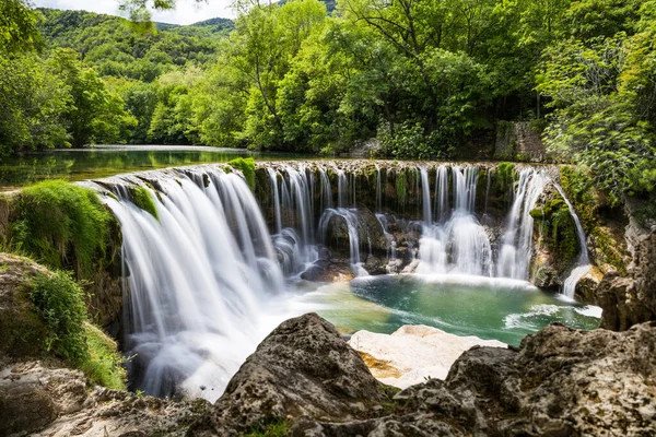 Vis Waterfall Saint Laurent Minier Long Exposure — Stock Photo, Image