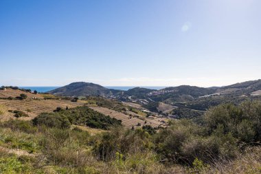 Alberes Dağları 'ndan Vermeille Sahili manzarası