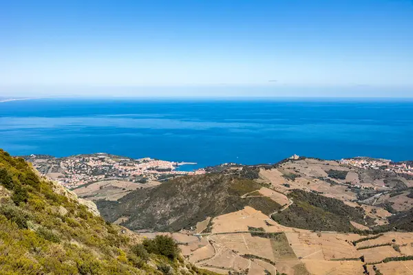 stock image View of Fort Saint-Elme and Fort Dugommier overlooking Collioure and the Vermeille Coast