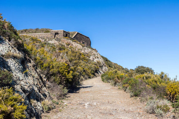 View of the Taillefer Battery overlooking Collioure and the Vermeille Coast
