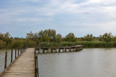 Scamandre göletinin üzerindeki ayaklıklar üzerinde, biyolojik çeşitlilik açısından zengin.