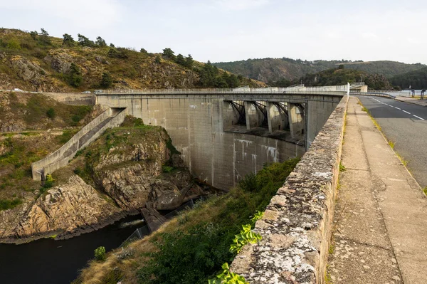 Grangent Hydroelectric Dam Loire Gorges — Stock Photo, Image