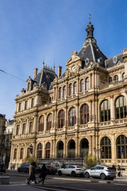 Palais de la Bourse 'un Lyon' daki Place de la Bourse tarafındaki cephe
