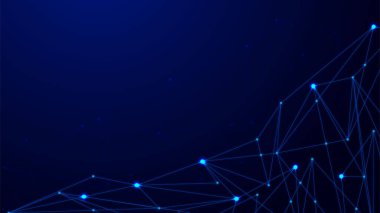 abstract technology background with connecting dots and lines.
