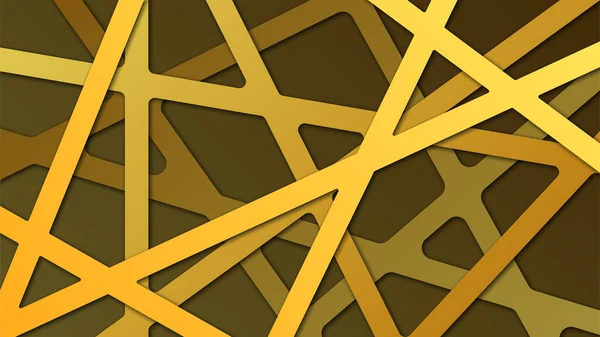 Χρυσό Και Μαύρο Φόντο Μοτίβο Γραμμών Και Αστεριών Εικονογράφηση Διάνυσμα — Διανυσματικό Αρχείο