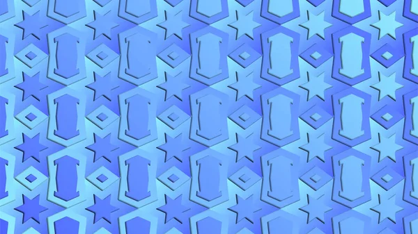 Abstracte Achtergrond Van Blauwe Geometrische Vormen Weergave Illustratie Vector Illustratie — Stockvector