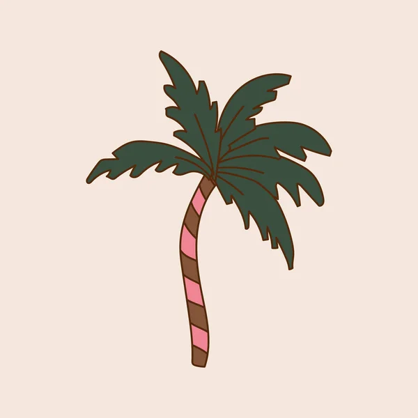 Ретро Винтажные Пальмы Изолированы Ботаническое Растение Тропических Пальм Векторная Иллюстрация — стоковый вектор
