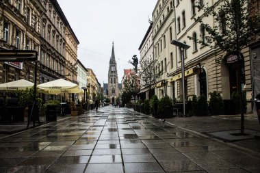 Güzel şehir sokakları. Güzel şehir. Arkaplan.