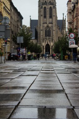 Güzel şehir sokakları. Güzel şehir. Arkaplan.